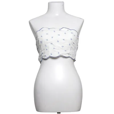 Tubtopp (Vit, Blå) från H&M Bomull, Linne, Viskos