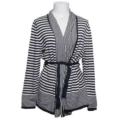 Slå om-cardigan (Sort, Hvid) fra Cappuccini Bomuld, Viscose