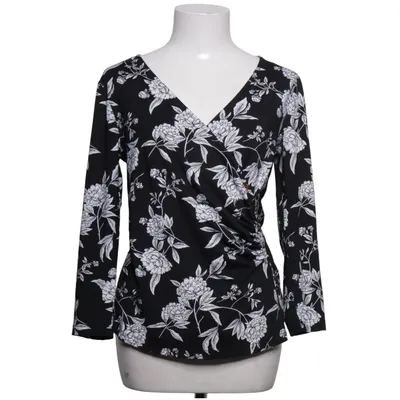 Wrap blouse (Black, White) from Happy Holly Elastane, Polyester