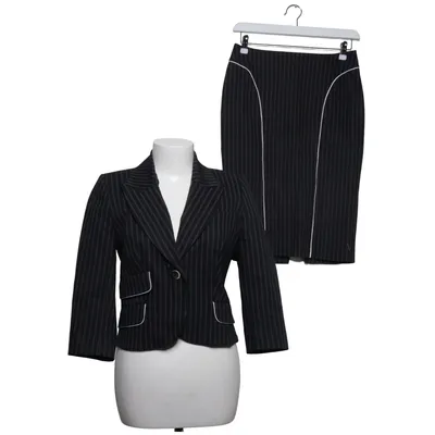 Tailleur jupe (Noir) de Cottonade Coton, Élasthane, Polyester