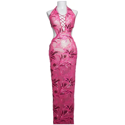 Aftonklänning (Rosa) från PrettyLittleThing Elastan, Polyester