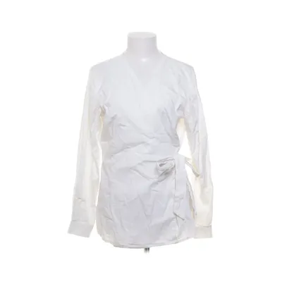 Wrap blouse (White) from Nordic Cotton, Elastane