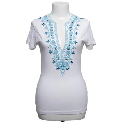 Top (White, Blue) from Amor & Psyche Elastane, Viscose