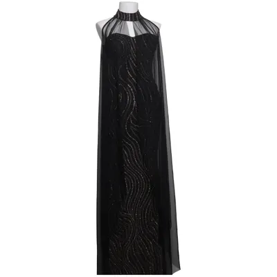 Robe de soirée (Noir, Argent) de Arin Élasthane, Viscose