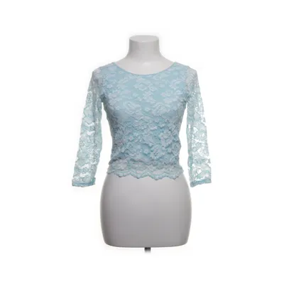 Långärmad t-shirt (Blå, Vit) från Hollister Elastan, Nylon, Viskos