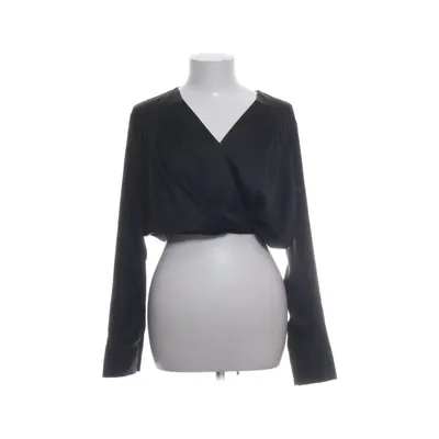 Wrap blouse (Black) from Donna Romina x NA-KD Acetate, Elastane, Polyester