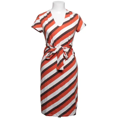 Klänning (Vit, Brun, Orange) från Me&i Bomull, Elastan, Modal