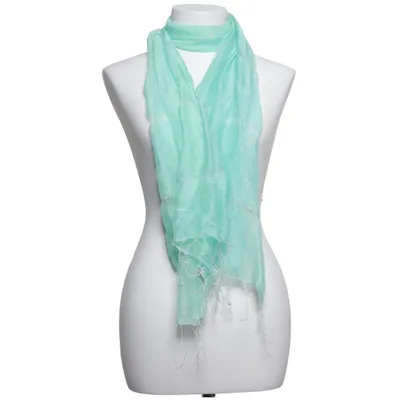 Shawl (Green) Silk, Viscose