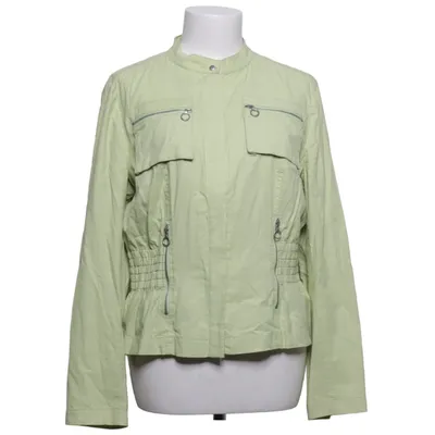 Jacket (Green) from Oui Acetate, Cotton, Polyurethane