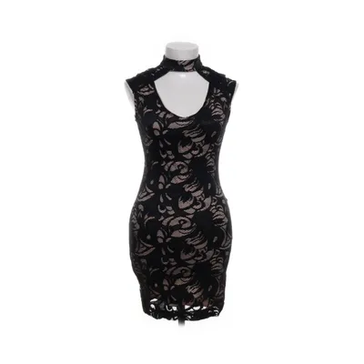 Cocktailklänning (Svart, Beige) från Voyelles Elastan, Polyester