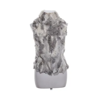 Bont gilet (Grijs, Wit) van Hollies Katoen, Polyester, Polyurethaan, Konijnenbont