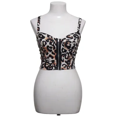 Crop top (Beige, Noir) de Jennifer Taylor Coton, Élasthane