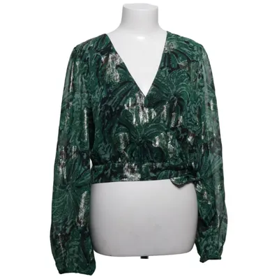 Wrap blouse (Lurex Flower Wrap Top) from Costes Studio Metallic fiber, Polyester