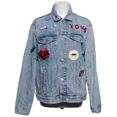 Jeansjacka (Blå, Röd, Flerfärgad) från Pull & Bear Denim Bomull, Viskos