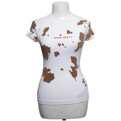 T-shirt (Vit, Brun) från Miss Sixty Elastan, Modal
