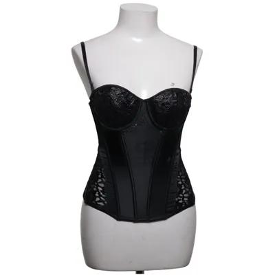 Corset (Black) from Pleasure State Couture Elastane, Polyamide, Polyester, Polyurethane, Silk
