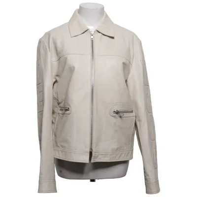Leather jacket (Beige) from Deadwood Leather, Polyester