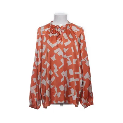 Pussy bow blouse (Orange, Beige) from STOCKH LM Elastane, Polyester