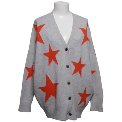 Cardigan (Gris, Orange) de Eric Bompard Cachemire, Cuir