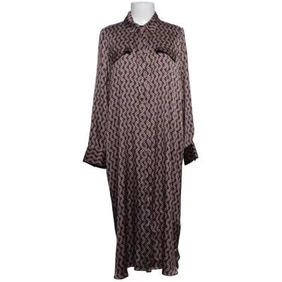 Skjortekjole (Brun, Pink, Sort) fra Wardrobe Elastan, Silke