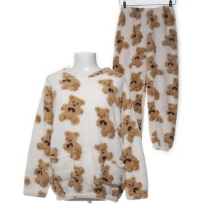Pajamas (White, Multicolored) from Storets Polyester