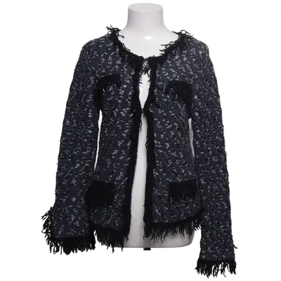 Cardigan (Gris, Noir) de Maje Coton, Fibre métallique, Polyamide, Polyester