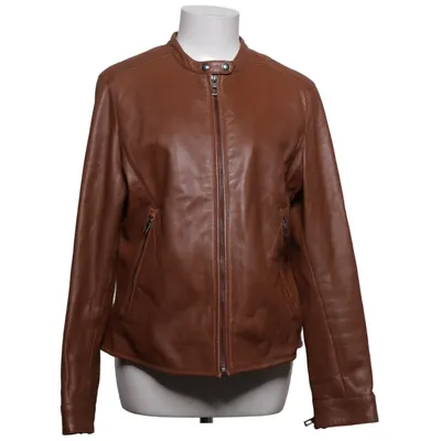Lederjacke (Braun) von River Woods Elasthan, Leder, Polyester