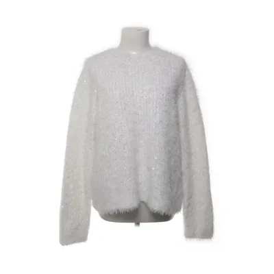 Sweater (White, Silver) from Usha Acrylic, Nylon