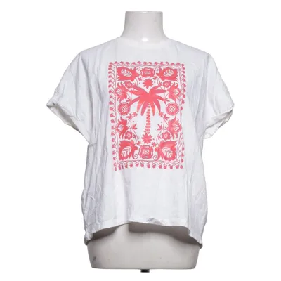 T-shirt (Wit, Rood) van Promod Katoen, Elastaan