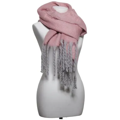 Scarf (Pink, Gray) Viscose, Wool