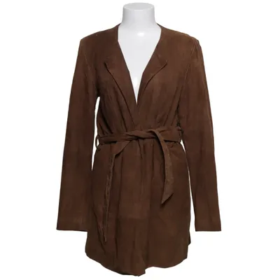 Läderkappa (Brun) från Laura Clement Polyester, Mocka