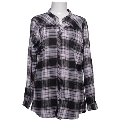 Flanellen overhemd (Zwart, Wit, Lila) van Kapalua Katoen, Polyester