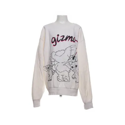 Collegetröja (Vit, Svart) från Gremlins Bomull, Polyester