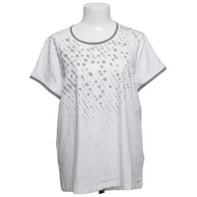 T-shirt (Hvid, Sort) fra Olsen Bomuld, Elastan