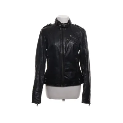 Leather jacket (Black) from Jilani Collection Leather, Polyester