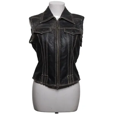 Leren vest (Zwart) van Gatto