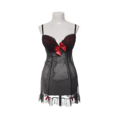 Negligé (Zwart, Rood) van Mister Lady Elastaan, Polyamide, Polyester