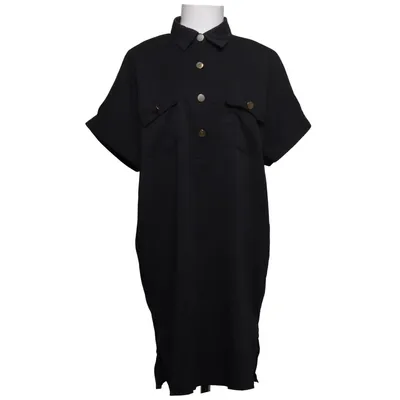 Skjortklänning (Svart) från Kooiook Polyester