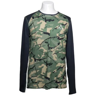 Långärmad t-shirt (Grön, Svart, Flerfärgad) från Wearcolour Elastan, Polyester