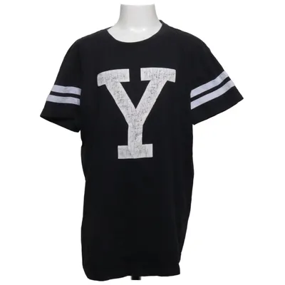 T-shirt (Zwart, Wit) van Yale Katoen