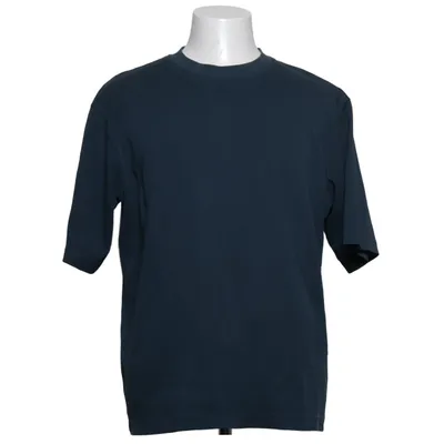 T-shirt (Blauw) van Uniqlo U Katoen, Gerecycled polyester