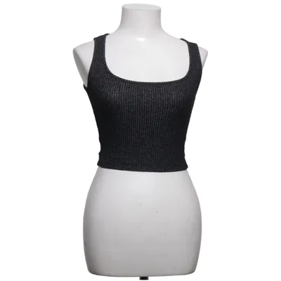 Crop top (Gray, Black) from Fashion Nova Elastane, Polyester