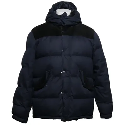 Daunenjacke (Blau, Schwarz) von Acne Studios Baumwolle, Daune, Feder, Nylon, Polyester, Wildleder