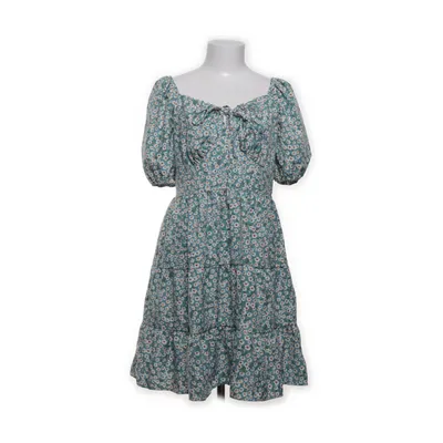 Klänning (Grön, Vit, Flerfärgad) från Shein Curve Elastan, Polyester