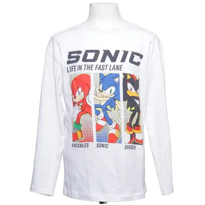 Långärmad t-shirt (Vit, Flerfärgad) från H&M Bomull