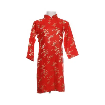 Cheongsam (Röd, Guldfärgad, Flerfärgad) Bomull, Silke