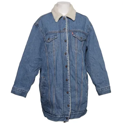 Gefütterte Jeansjacke (Blau, Weiß) von Levi's Premium Baumwolle, Kunstpelz