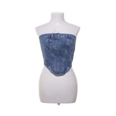 Tubetop (Blå) fra Topshop Bomuld, Polyester
