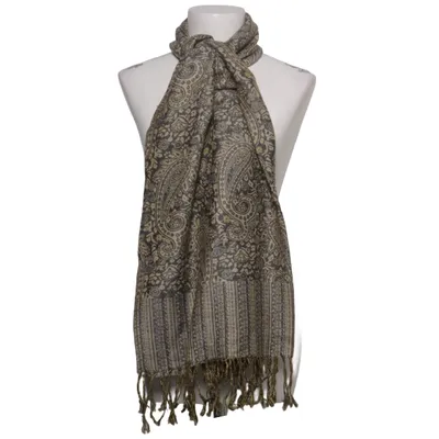 Schal (Schwarz, Beige) von Pashmina Kaschmir, Seide