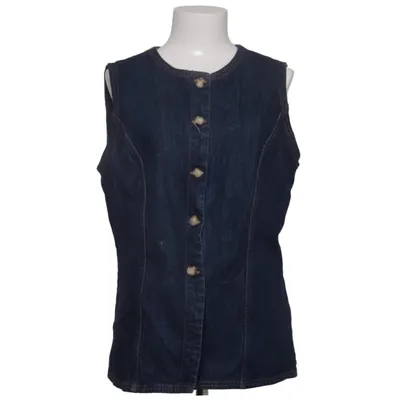 Spijker gilet (Blauw) van Abercrombie & Fitch Katoen, Lyocell